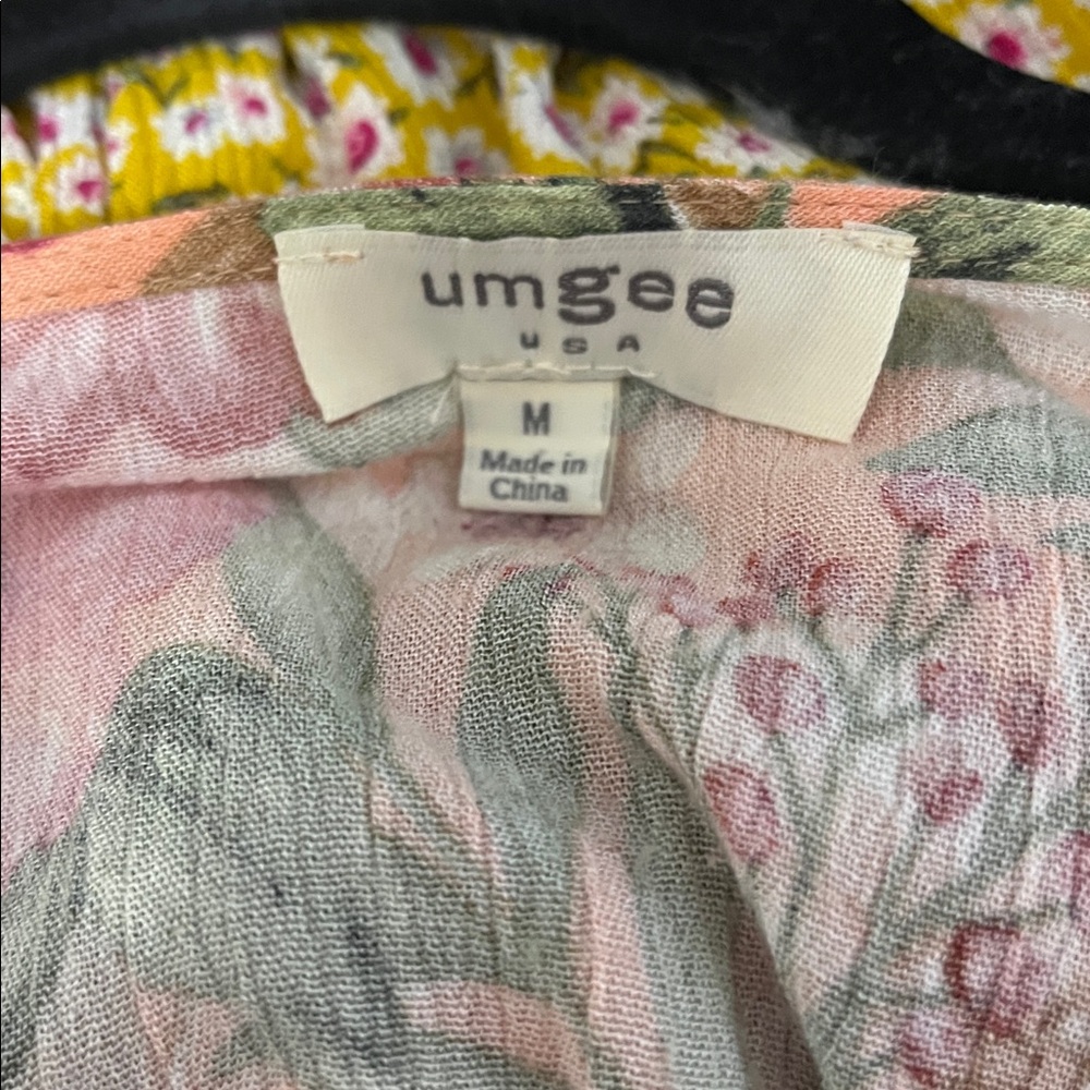 Umgee NWOT Bohemian Tiered Pastel Floral Midi Dress 👗 with Empire Waist - Picture 9 of 10
